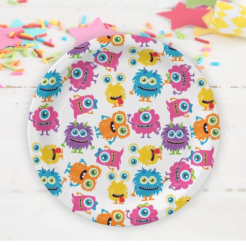 Monster Party Paper Plate