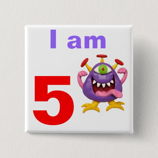 Monster Party Pinback Button (Front)