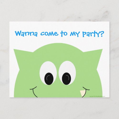 Monster Party Postcard Invitation