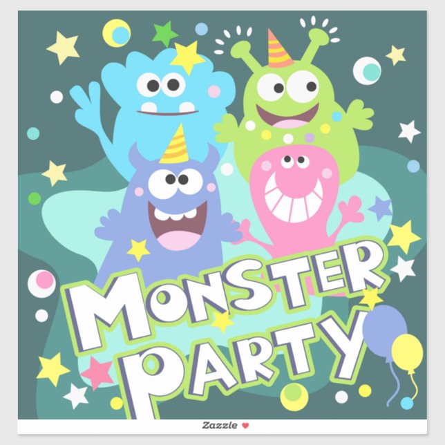Monster Party Sticker (Sheet)
