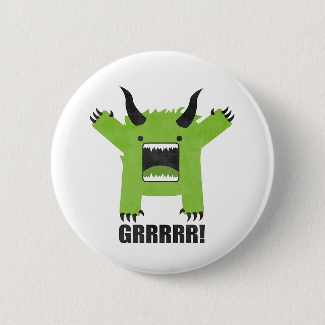 monster pinback button (Front)