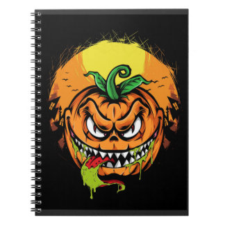 monster pumpkin halloween notebook