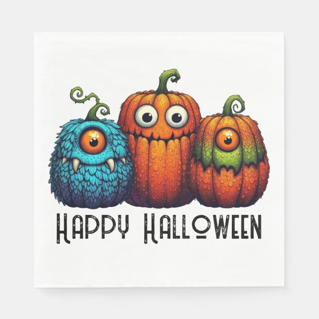 Monster Pumpkins Napkins (Front)