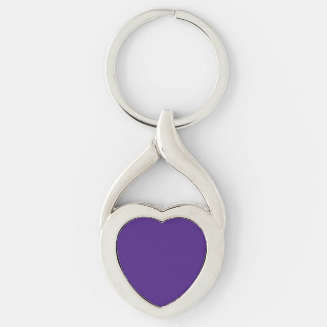 Monster Purple Heart Metal Keychain (Front)