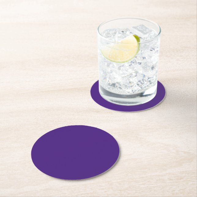 Monster Purple Round Paper Coaster (Insitu)