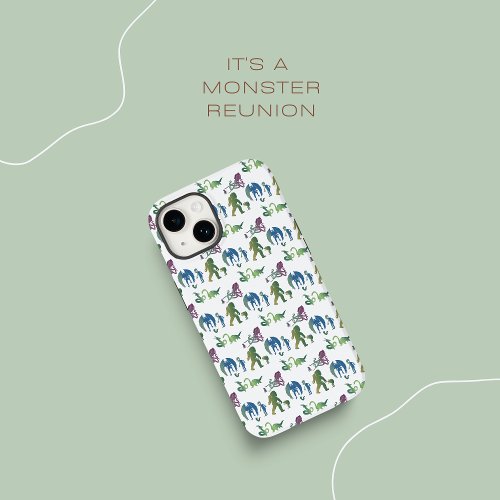 Monster Reunion Funny Ombre Creature Blue Green Case_Mate iPhone 14 Case