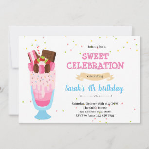 Monster shake milkshake invitation