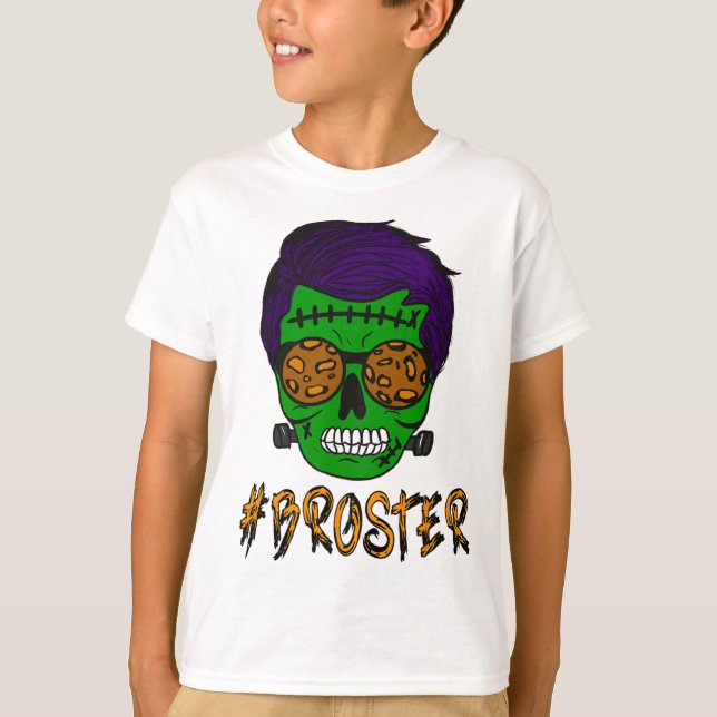 Monster Skull Broster Brother Halloween Matching F T-Shirt (Front)