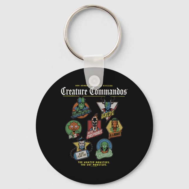Monster Squad Badges Performance Keychain (Front)