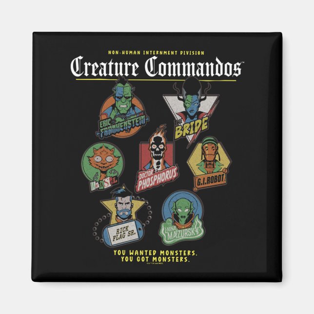 Monster Squad Badges Performance Magnet (Front)