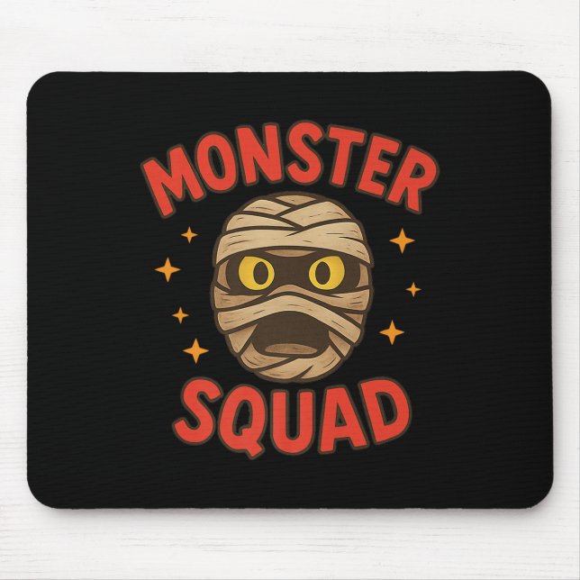 Monster Squad Mummy Face Simple Easy Halloween Cos Mouse Pad (Front)