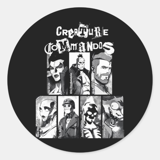 Monster Squad Portraits Performance Classic Round Sticker (Front)