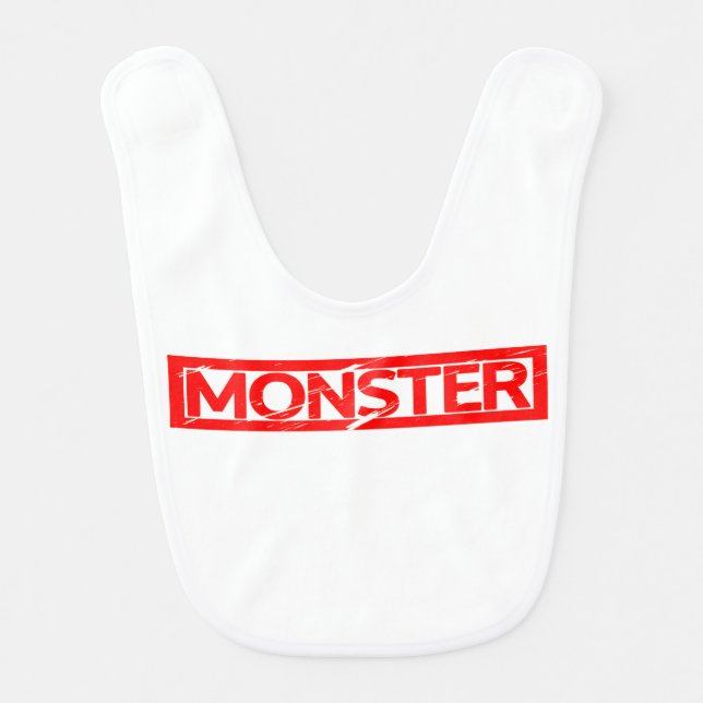 Monster Stamp Baby Bib (Front)