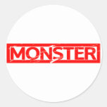 Monster Stamp Classic Round Sticker