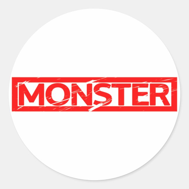 Monster Stamp Classic Round Sticker (Front)