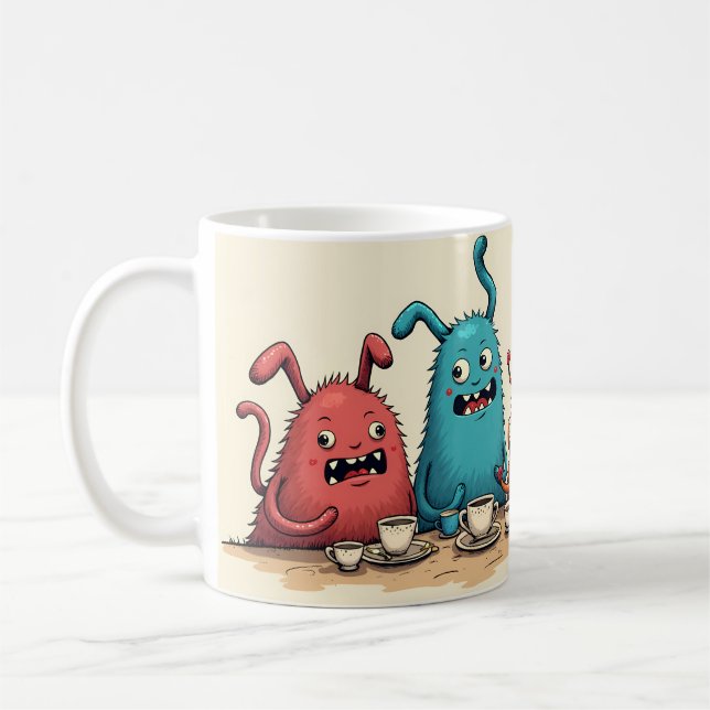 monster tea time coffee mug (Left)