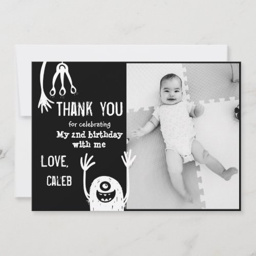 Monster Thank You Card With Photo