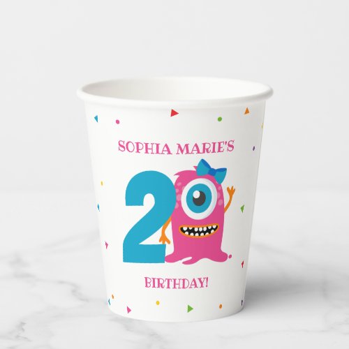Monster Theme Birthday Party Paper Cup