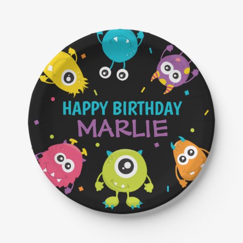 Monster Theme Birthday Party Paper Plate