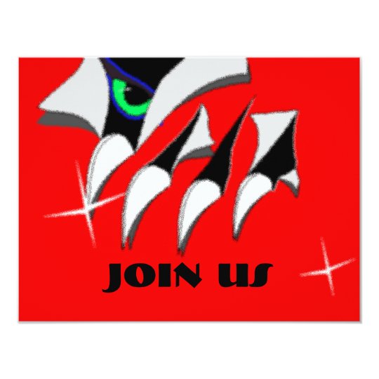 MONSTER THEME CLAWS & EYE PARTY INVITATIONS INVITE