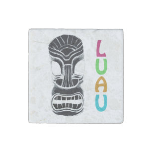 Monster Tiki Mask Luau Stone Magnet