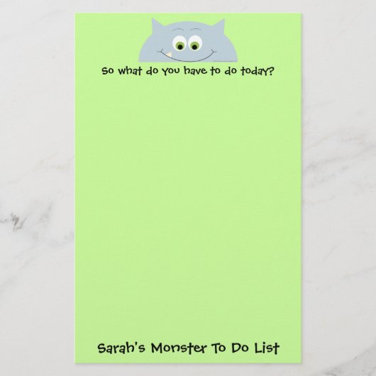 Monster To Do List (Front)