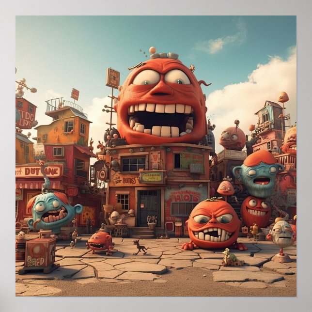 Monster town poster (Front)