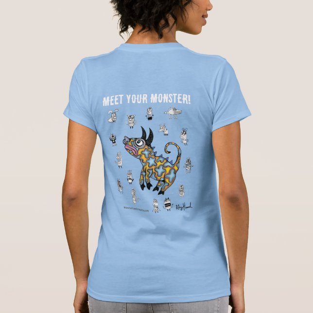 Monster Transformation Launch T-shirt Women's (Back)