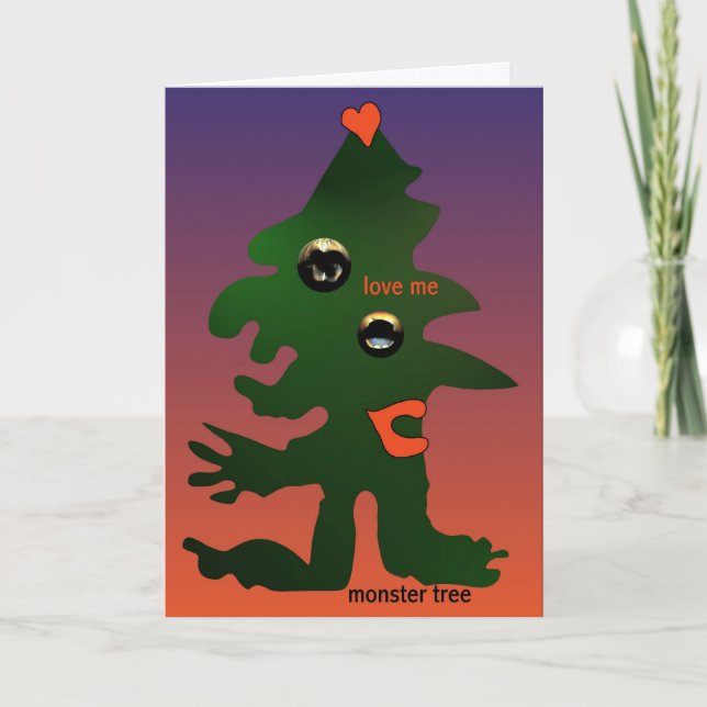 Monster tree by Anjo Lafin Holiday Card (Front)