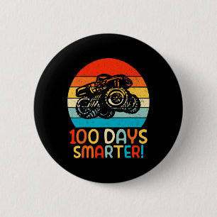 Monster Truck 100 Days Of School Kindergarten Smar Button