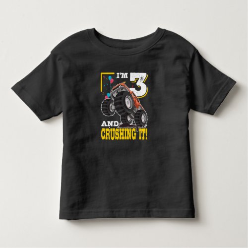 Monster Truck 3rd Birthday Toddler T_shirt