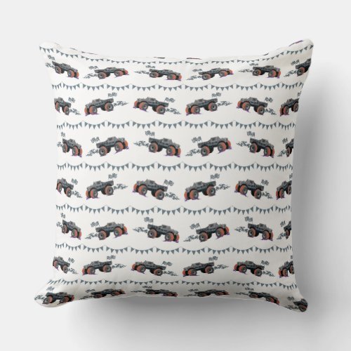 MONSTER TRUCK 4 THROW PILLOW