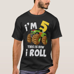Monster Truck 5th Birthday Truck Birthday fitness T-Shirt
