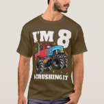 Monster Truck 8th Birthday Boy 8 Eight Year Old  T-Shirt<br><div class="desc">Monster Truck 8th Birthday Boy 8 Eight Year Old  .</div>