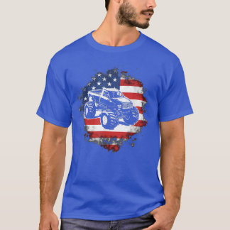 Monster Truck American Flag Racing USA Patriotic 4 T-Shirt