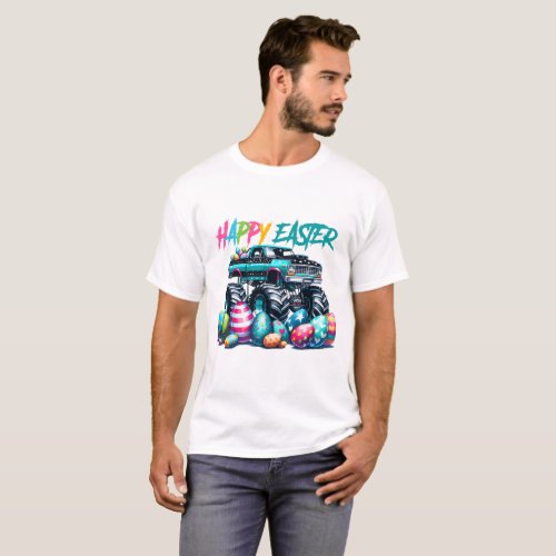 monster truck and easter eggs T_Shirt