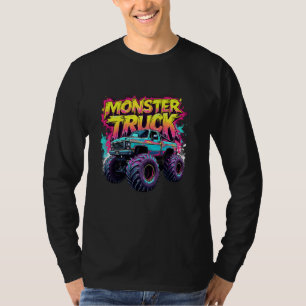 Monster Truck Are My Jam Colorful Graffiti Toddler T-Shirt