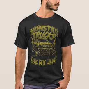 Monster Truck Are My Jam Retro Truck Car Trucker T-Shirt