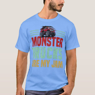 Monster Truck Are My Jam Retro Vintage T-Shirt