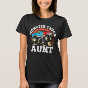 Monster Truck Auntie Matching Family Aunt Costume T-Shirt