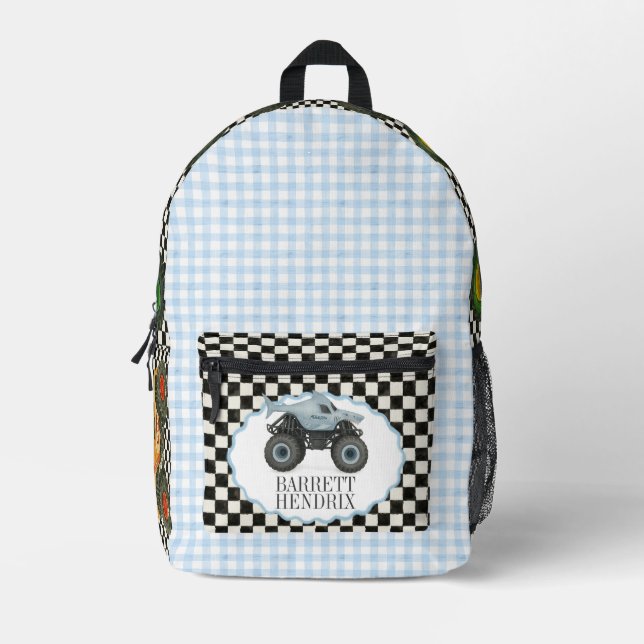 Monster Truck Back Pack - Back to School Gear (Front)