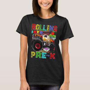 Monster Truck Back To School Rolling Into Pre K T-Shirt