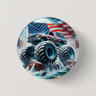 MONSTER TRUCK BADGE BUTTON