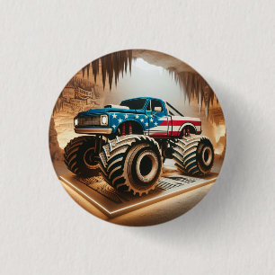 MONSTER TRUCK BADGE BUTTON