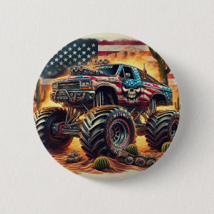 MONSTER TRUCK BADGE BUTTON