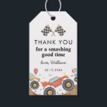 Monster Truck Bash Race Watercolor Kids Birthday Gift Tags<br><div class="desc">Monster Truck Bash Race Watercolor Kids Birthday Welcome Sign</div>