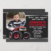 Monster Truck Birthday Invitation (Front/Back)