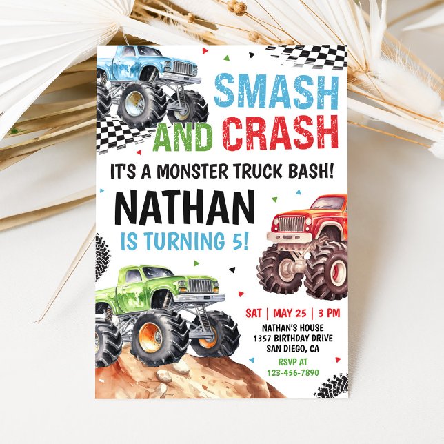 Monster Truck Birthday Invitation (Creator Uploaded)