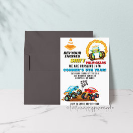 Monster Truck Birthday Invitation