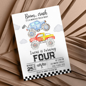 Monster Truck Birthday Invitation